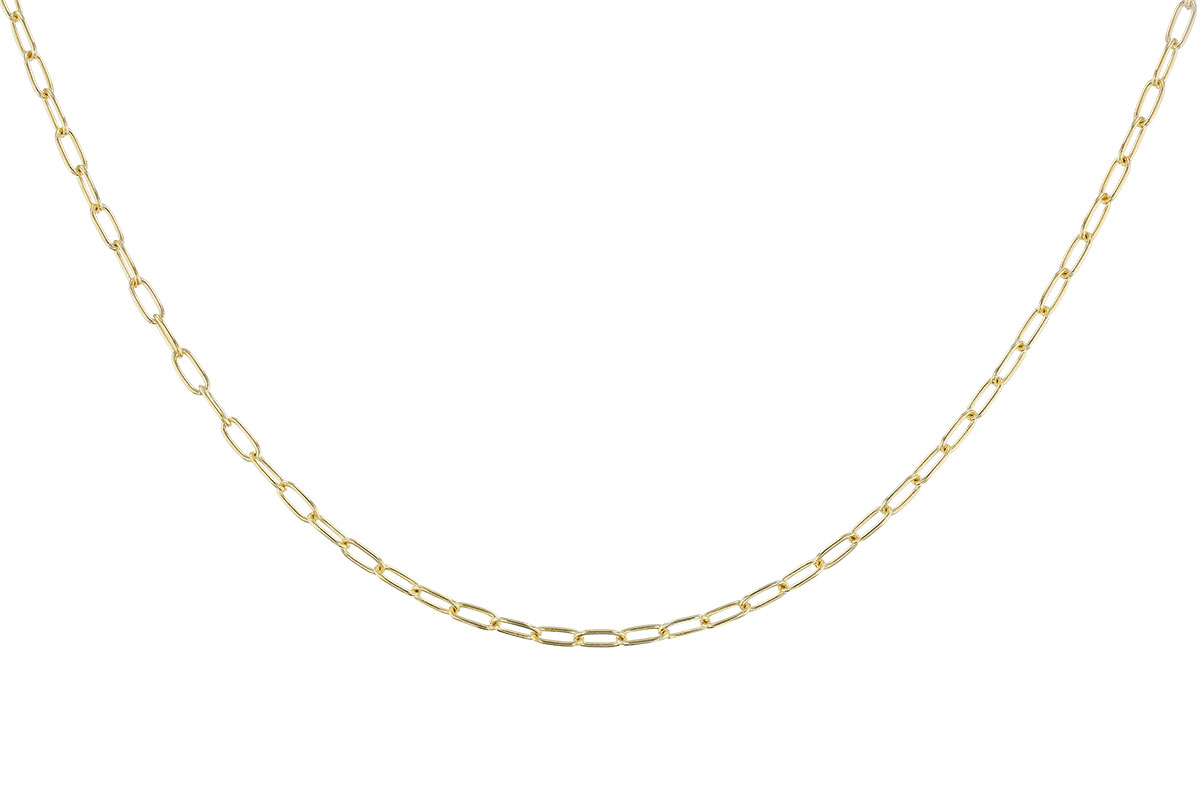 G292-69776: PAPERCLIP SM (20IN, 2.40MM, 14KT, LOBSTER CLASP)
