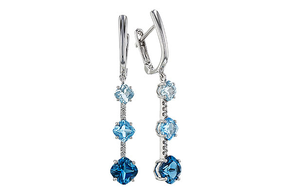 G293-56158: EARRINGS 2.41 TW BLUE TOPAZ 2.45 TGW