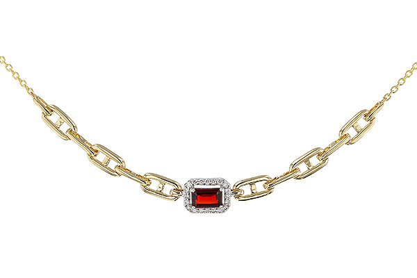 G293-57031: NECK .63 GARNET .75 TGW (6x4MM E.C. GAR / 18")