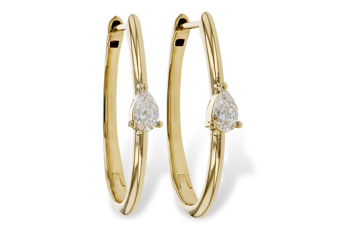 G293-57040: EARRINGS .45 TW PEAR DIAMONDS