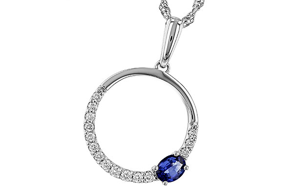 G293-57922: NECKLACE .28 SAPPHIRE .43 TGW