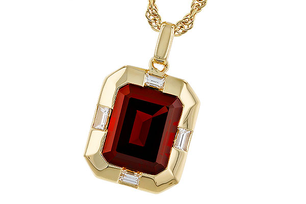G293-58876: NECKLACE 3.65 GARNET 3.82 TGW (10x8MM GAR)