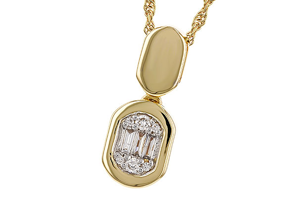 G293-60676: NECKLACE .07 TW BAG .12 TW