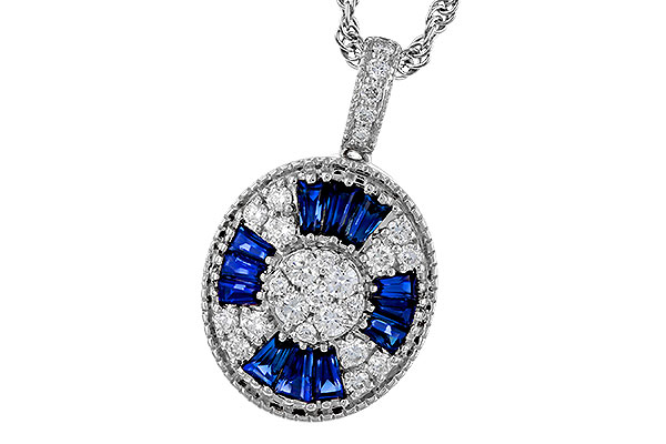 G293-61622: NECKLACE .56 TW SAPPHIRE .80 TGW