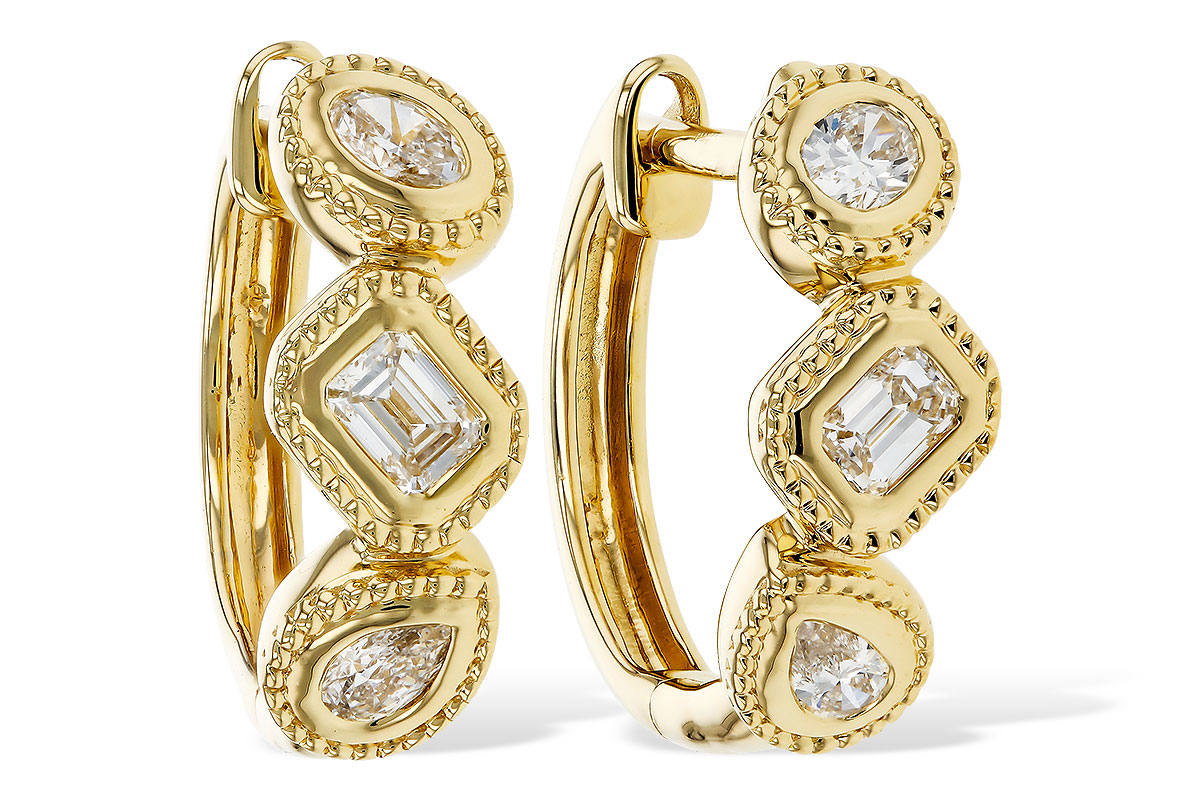 G293-62531: EARRINGS .42 TW FANCY CUT DIAS