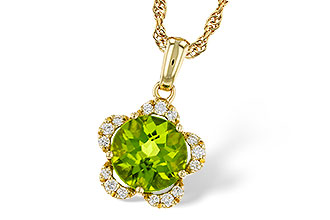 G293-63376: NECKLACE 2.16 PERIDOT 2.28 TGW (8MM RD)