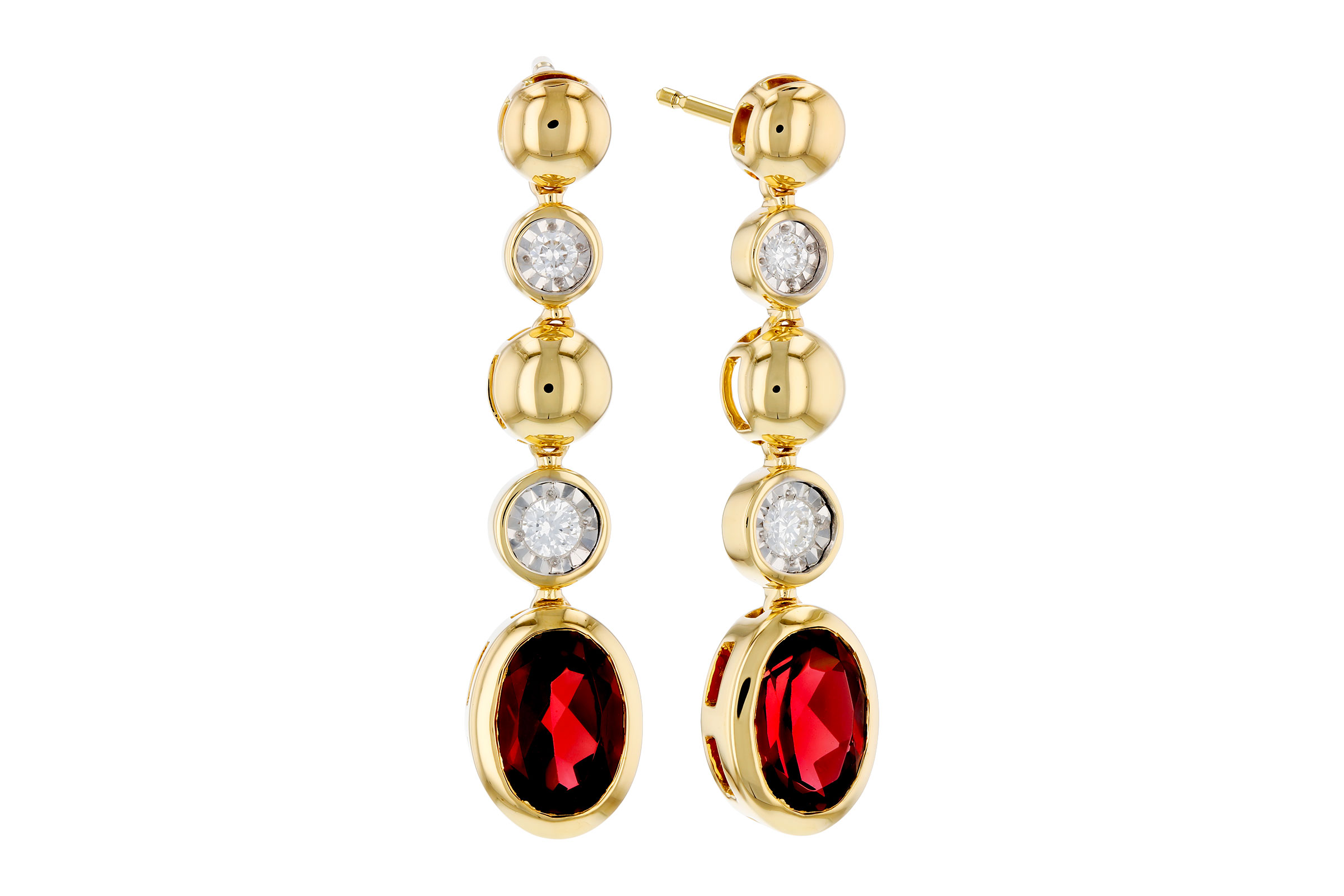 G294-47067: EARRINGS 1.76 TW GARNET 1.86 TGW