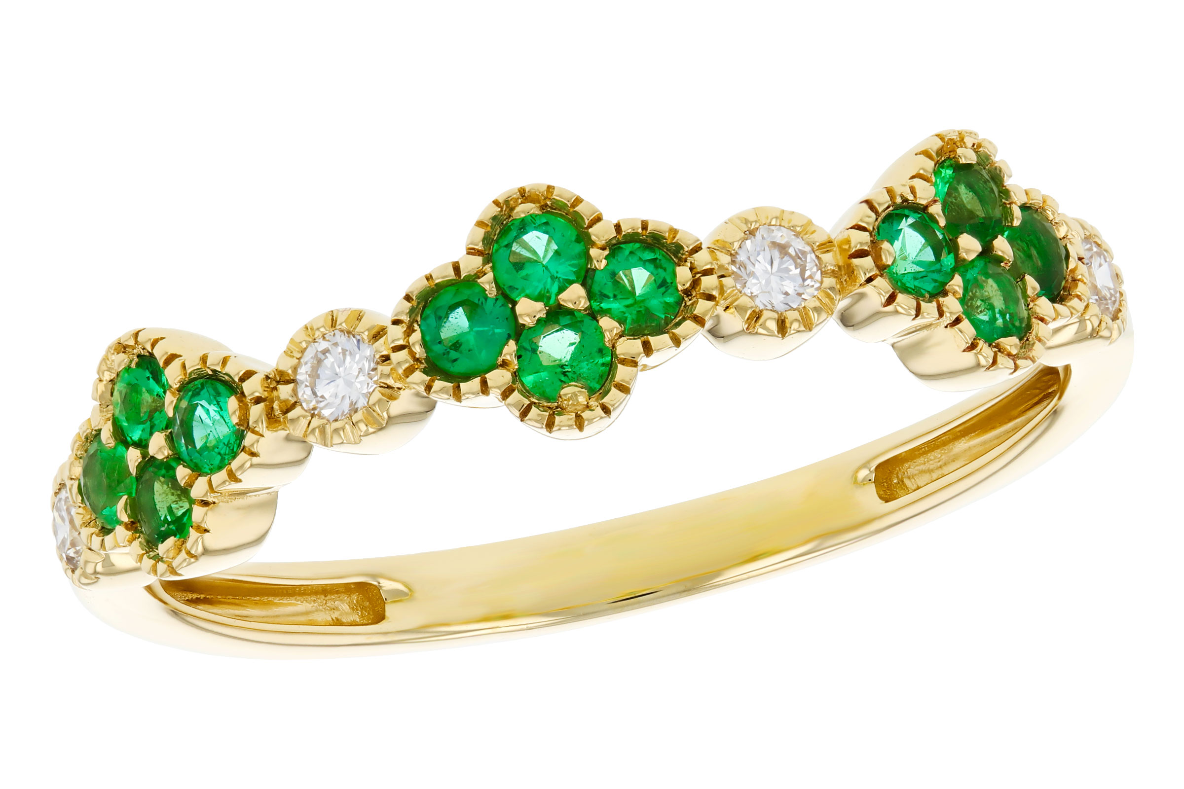 G294-48840: LDS WED RG .18 TW EMERALD .26 TGW