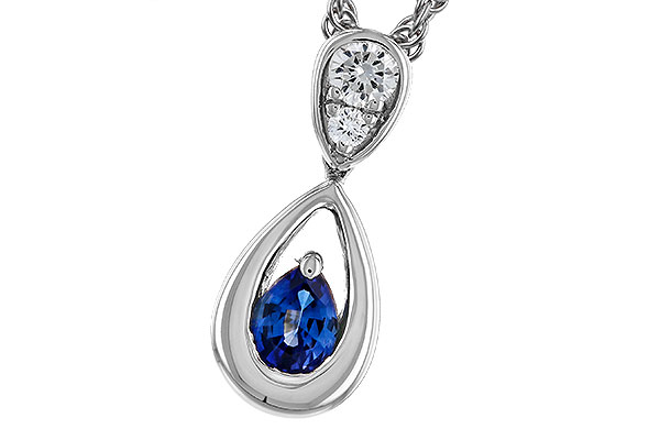 H293-57958: NECKLACE .21 SAPPHIRE .27 TGW (4x3 SAPP)
