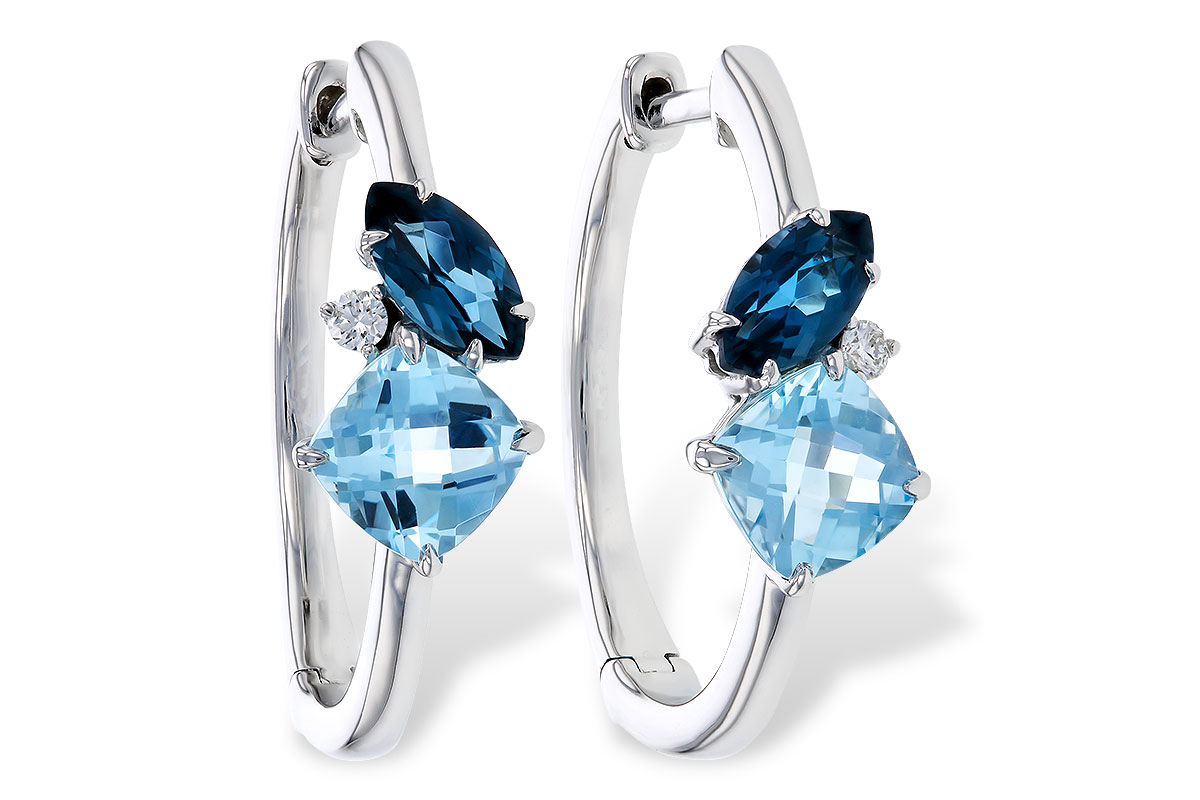 H293-58822: EARRINGS 1.82 TW BLUE TOPAZ 1.86 TGW