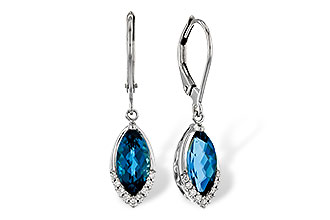 H293-62540: EARR 2.42 TW LONDON BLUE TOPAZ 2.50 TGW (9x5MM MQ)