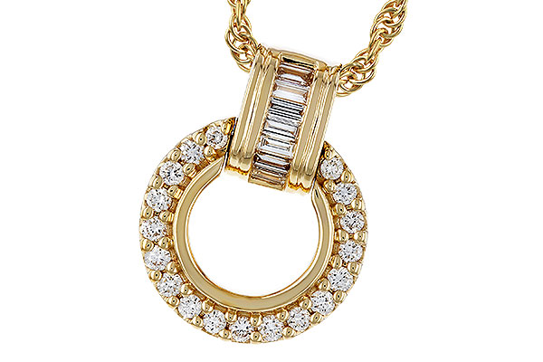 H293-63449: NECKLACE .12 BAG .33 TW