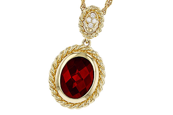 H294-46131: NECKLACE 2.10 GARNET 2.12 TGW (9x7MM GAR)