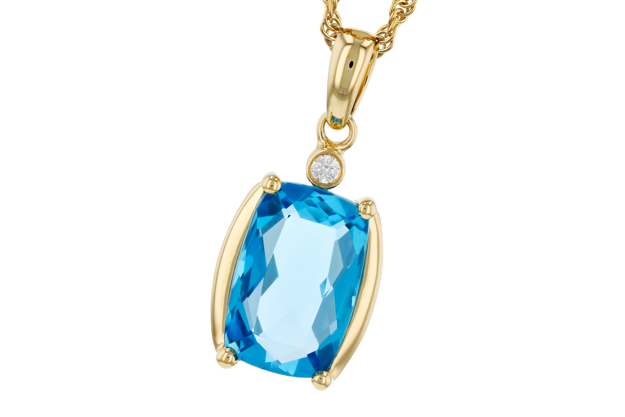 H294-47922: NECKLACE 2.88 BLUE TOPAZ 2.90 TGW (11x7MM BT)