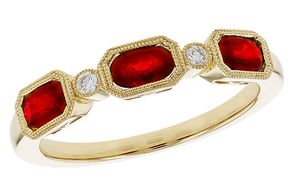 K293-57040: LDS WED RG .72 RUBY .77 TGW (4x3MM RUBY)