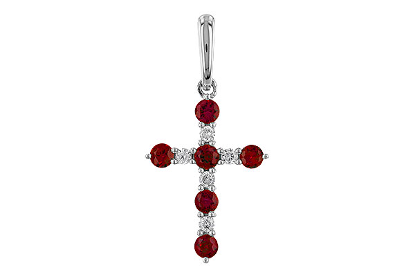 K293-57058: PENDANT .34 TW RUBY .42 TGW