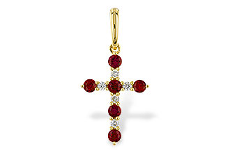 K293-57058: PENDANT .34 TW RUBY .42 TGW