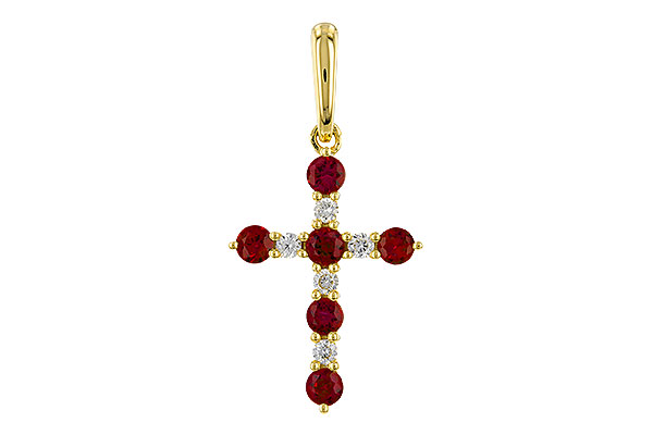 K293-57058: PENDANT .34 TW RUBY .42 TGW