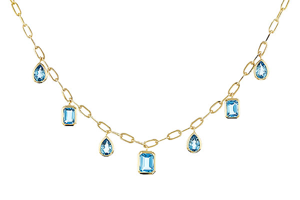 K293-57985: NECKLACE 4.10 TW BLUE TOPAZ (17")