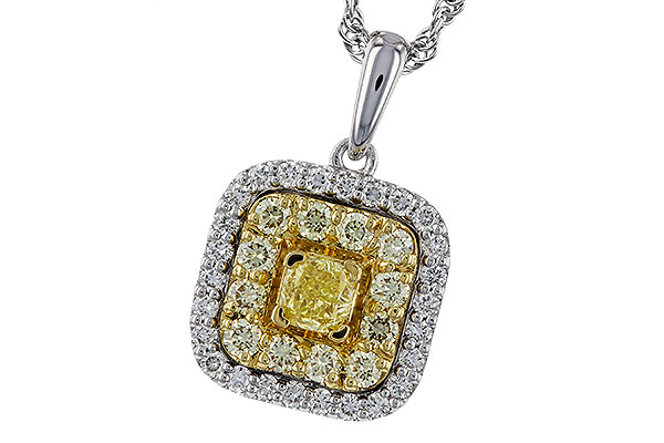 K293-58867: NECK .23 FANCY YELLOW DIAMONDS .65 TW