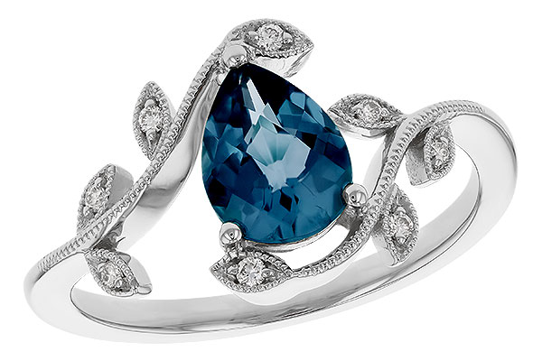 K293-58876: LDS RG 1.20 LONDON BLUE TOPAZ 1.26 TGW (8x6MM LBT)