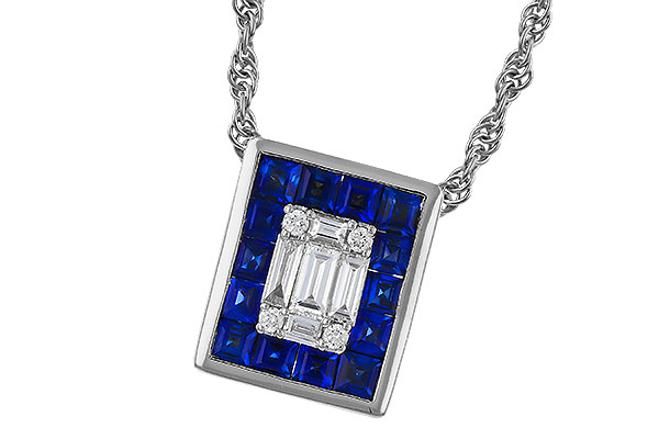 K293-62503: NECKLACE .84 SAPPHIRE TW 1.02 TGW