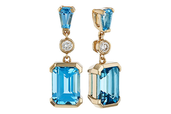 K293-62512: EARRINGS 2.37 TW BLUE TOPAZ 2.44 TGW