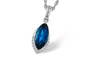 K293-62540: NECK 2.14 LONDON BLUE TOPAZ 2.20 TGW (12x6MM MQ)