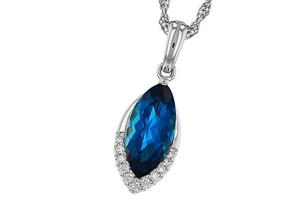 K293-62540: NECK 2.14 LONDON BLUE TOPAZ 2.20 TGW (12x6MM MQ)