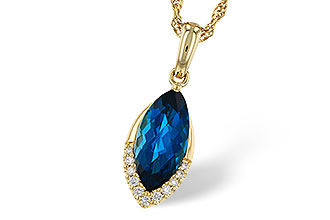 K293-62540: NECK 2.14 LONDON BLUE TOPAZ 2.20 TGW (12x6MM MQ)