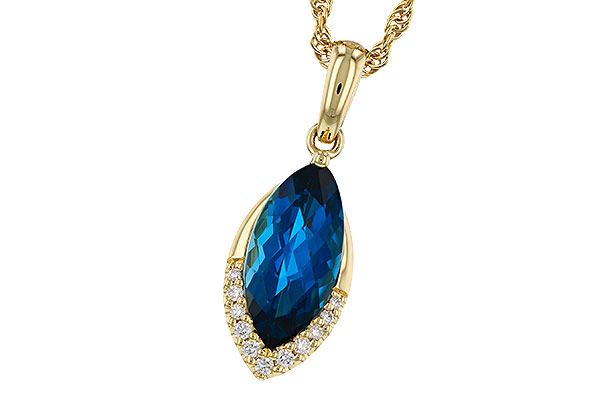 K293-62540: NECK 2.14 LONDON BLUE TOPAZ 2.20 TGW (12x6MM MQ)