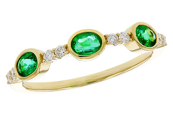 K293-63367: LDS WEDDING RG .46 TW EMERALD .58 TGW