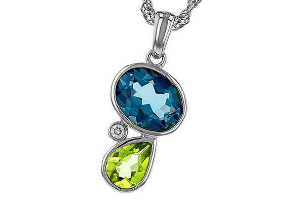 K293-63403: NECKLACE 2.43 SEMI-PREC (PER,LBT) 2.45 TGW