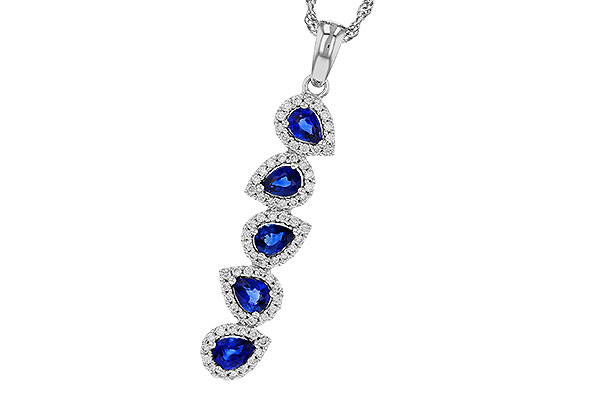 K293-63449: NECKLACE .95 TW SAPPHIRE 1.19 TGW