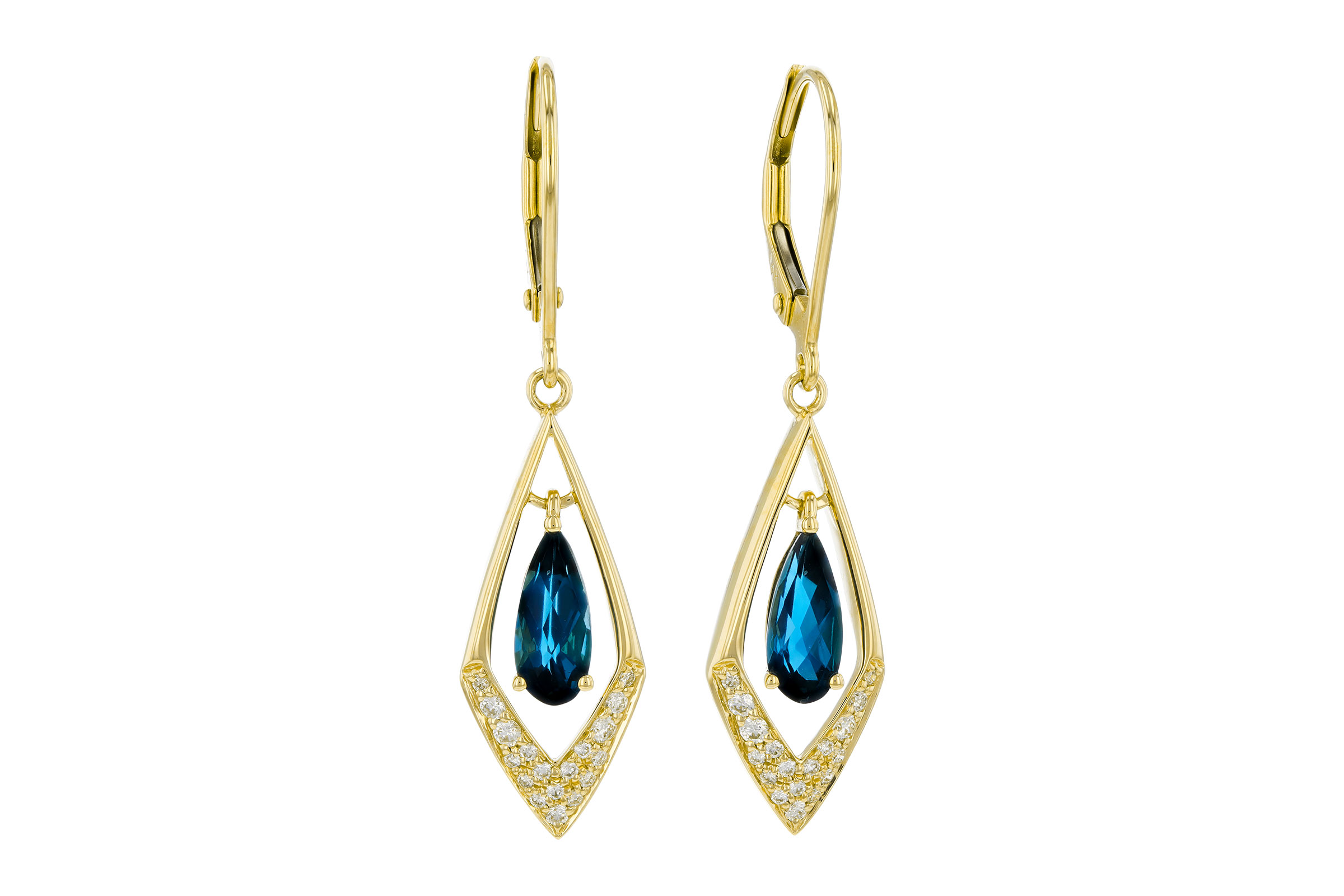K294-47931: EARR 1.07 TW LONDON BLUE TOPAZ 1.22 TGW
