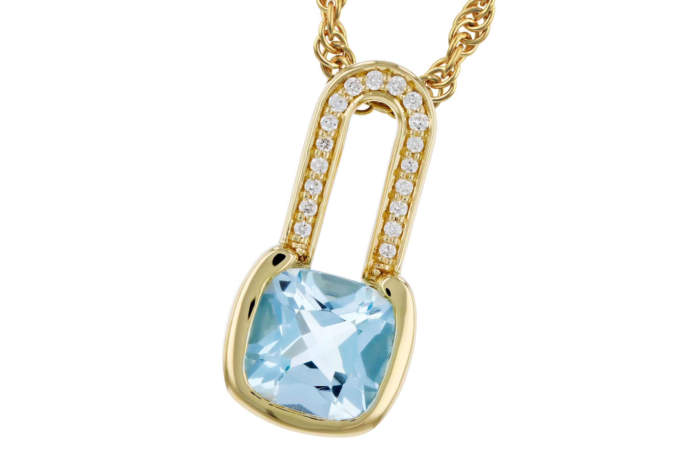 K294-48831: NECKLACE .91 SKY BLUE TOPAZ .95 TGW (6MM BT)