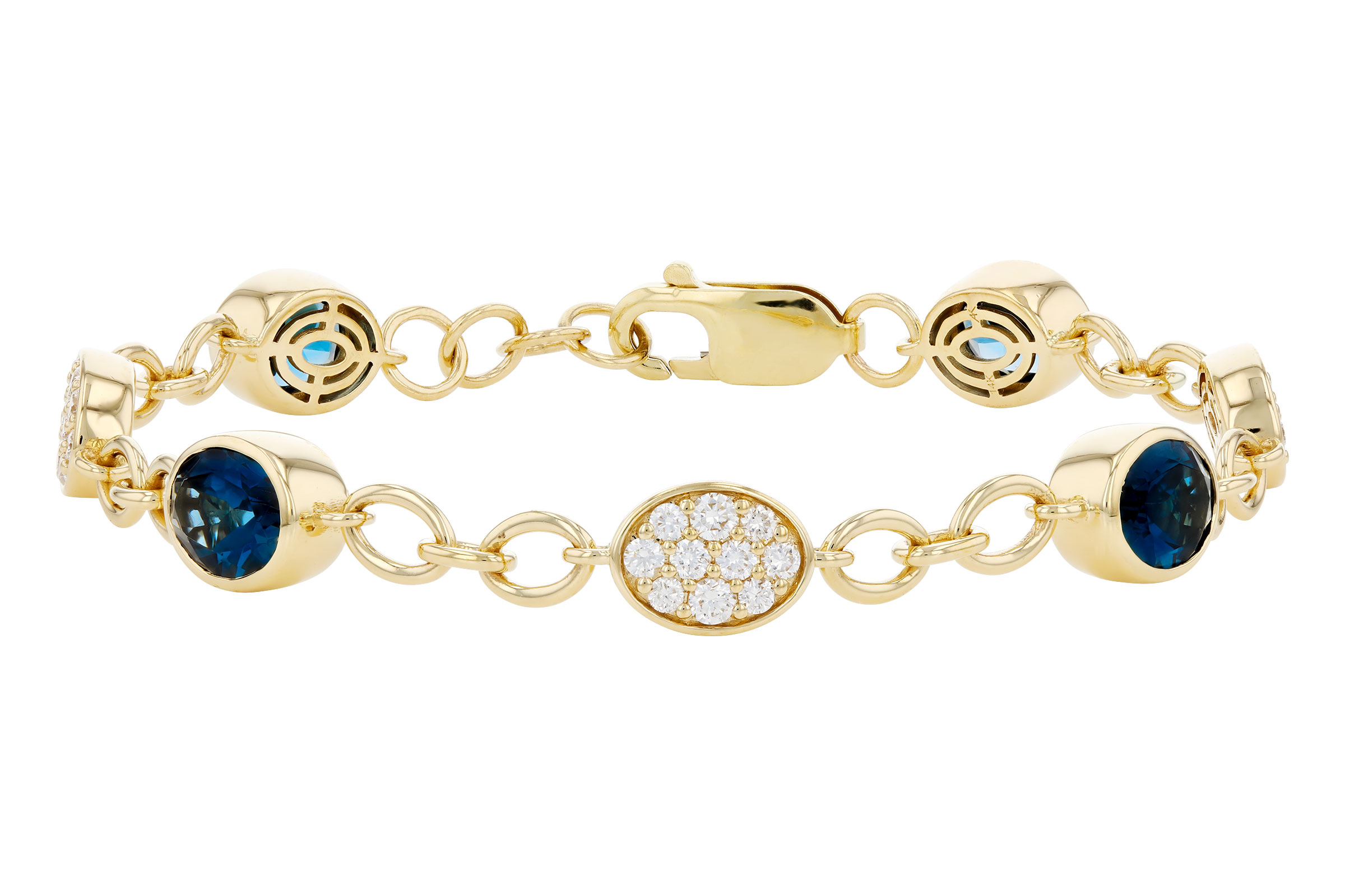 K294-48876: BRACELET 5.24 TW LONDON BLUE TOPAZ 6.00 TGW (7")