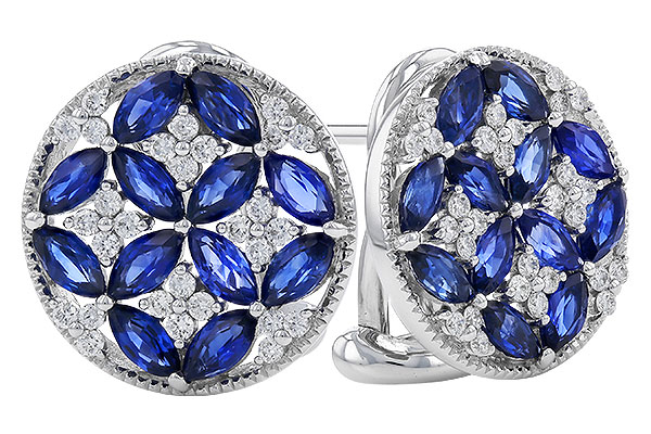 L293-56176: EARRINGS 2.07 TW SAPPHIRE 2.37 TGW