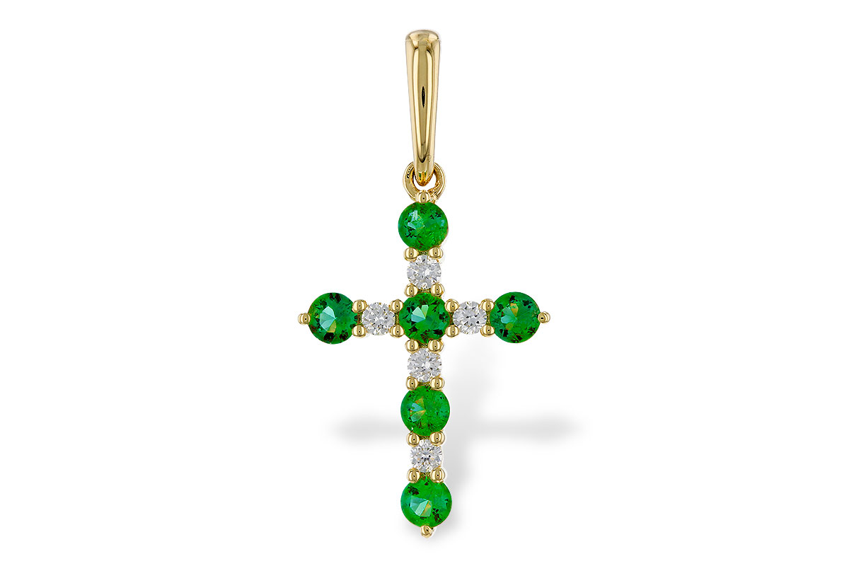 L293-57049: PENDANT .27 TW EMERALD .35 TGW