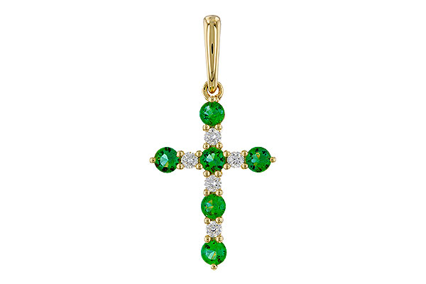 L293-57049: PENDANT .27 TW EMERALD .35 TGW