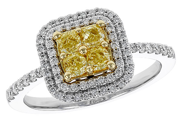 L293-58849: LDS RG .52 FANCY YELLOW DIAMONDS .85 TW