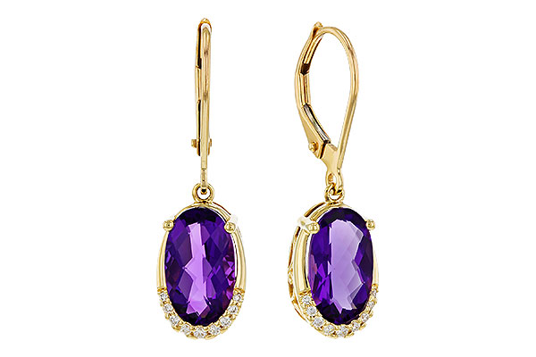 L293-62540: EARRINGS 2.70 TW AMETHYST 2.78 TGW (10x6MM OV)