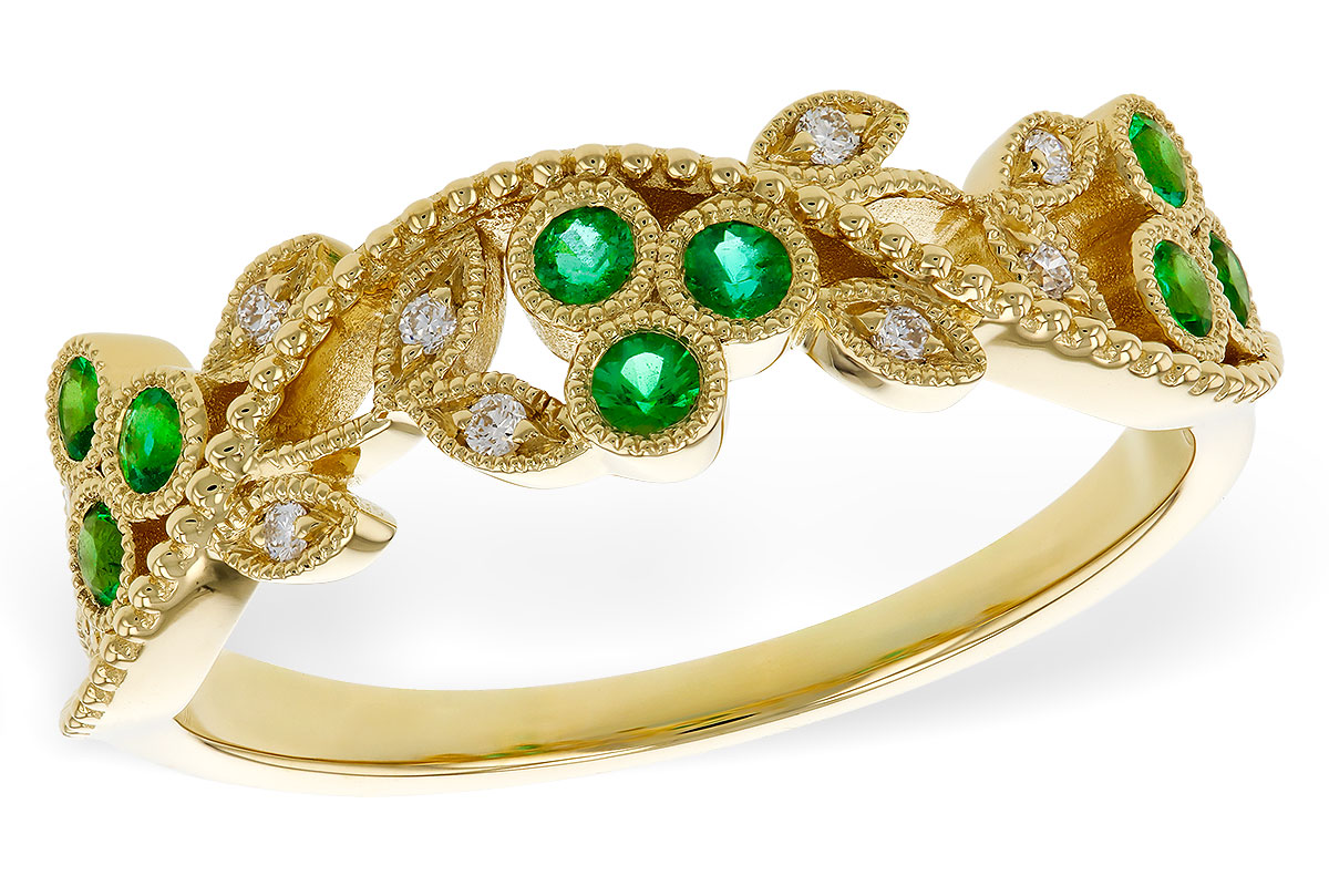 L293-63367: LDS WED RG .17 EMERALD TW .23 TGW