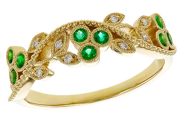 L293-63367: LDS WED RG .17 EMERALD TW .23 TGW
