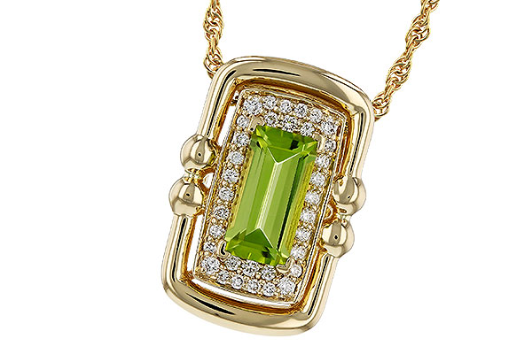 L293-63394: NECKLACE .72 PERIDOT .84 TGW (8x4MM PER)