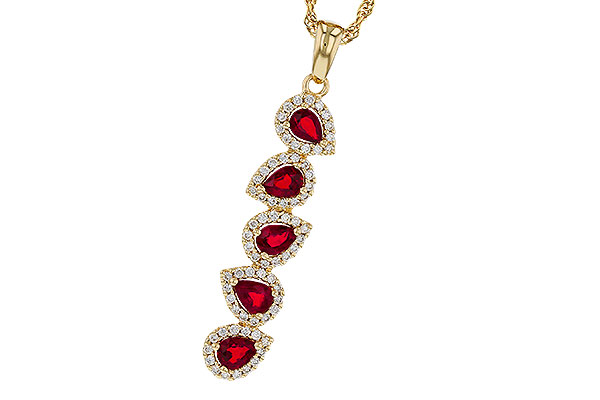 L293-63449: NECKLACE .90 TW RUBY 1.14 TGW