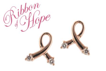 M019-08867: PINK GOLD EARRINGS .07 TW