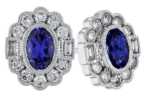 M293-56149: EARRINGS .93 TW TANZANITE 1.40 TGW