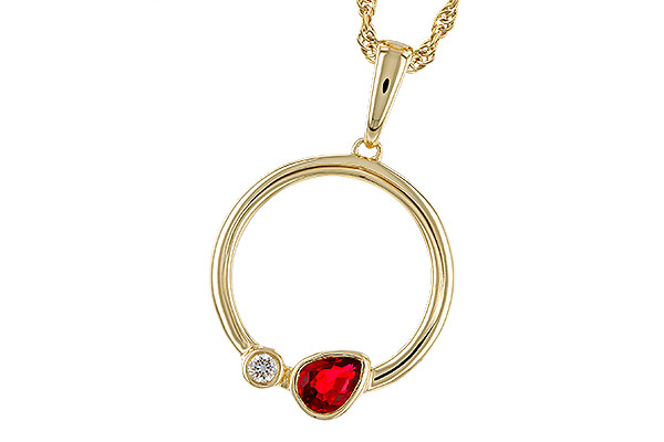 M293-57067: NECKLACE .24 RUBY .26 TGW
