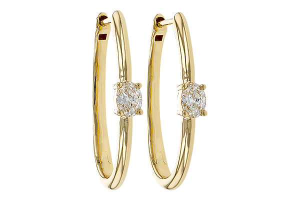 M293-58830: EARRINGS .47 TW OVAL DIAMONDS